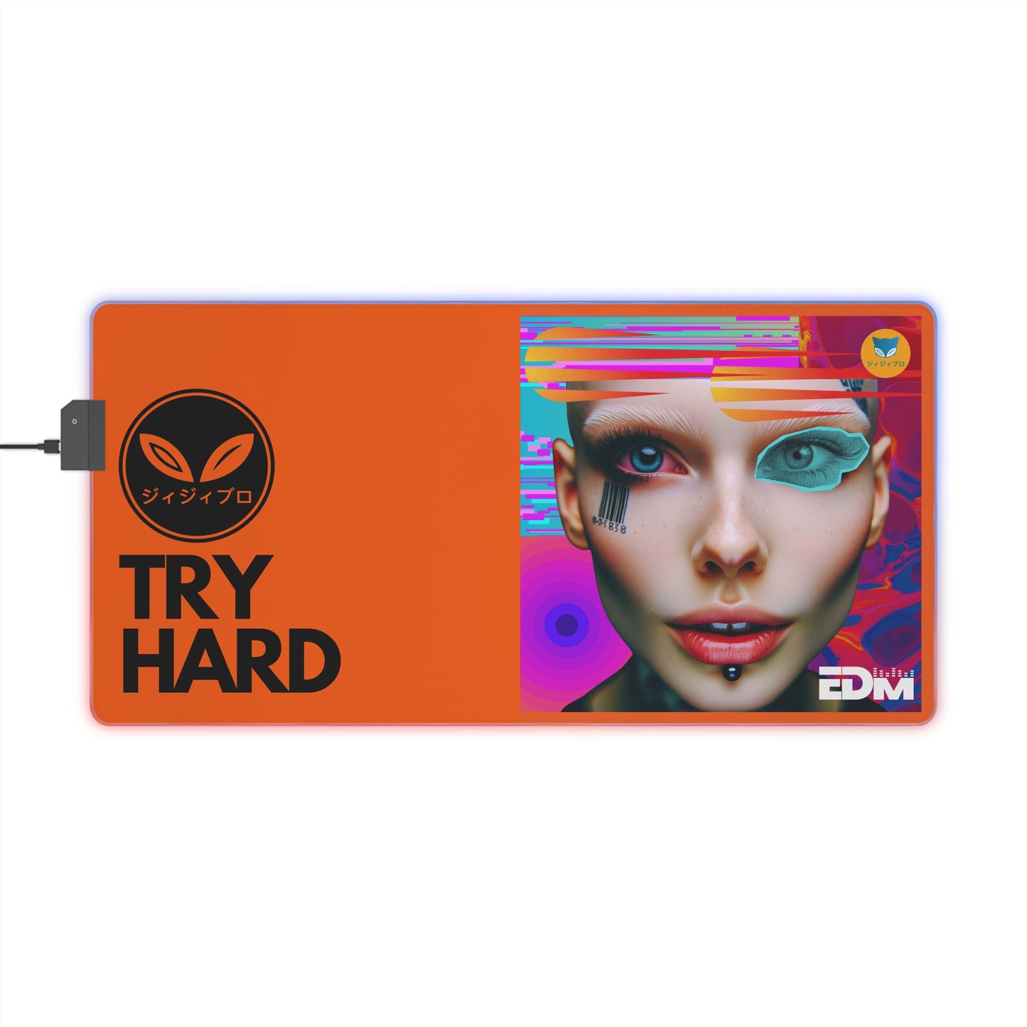 TRY HARD LED Gaming Mouse Pad